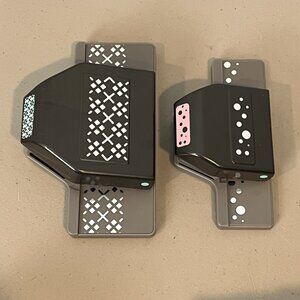 2 EK Success Border Craft Paper Punches Locking Parisian Dots Diamonds